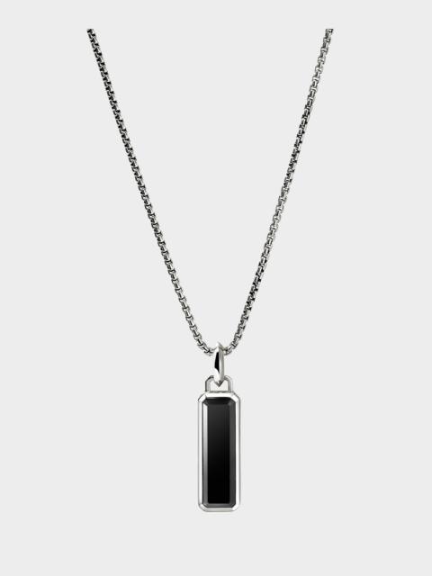 John Hardy Sterling Silver Onyx Talisman Necklace