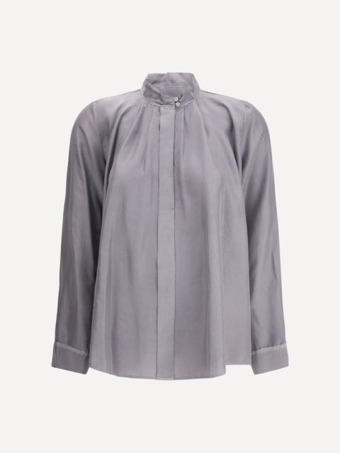 forte_forte Crater-collar Shirt in habotai Silk