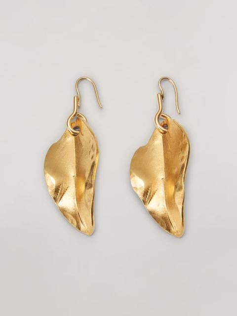 Marni NATURE EARRINGS IN METAL WITH LEAF-SHAPED PENDANT