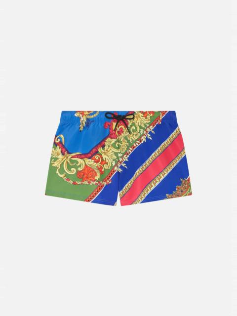 VERSACE Medusa Renaissance Print Short Swim Shorts