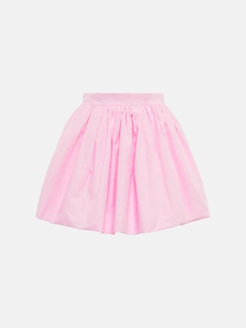 High-rise cotton miniskirt