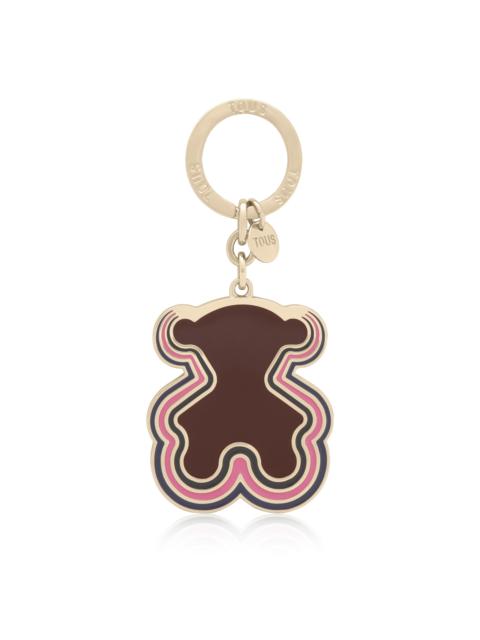 TOUS Brown and gold-colored Key ring Bear Waves