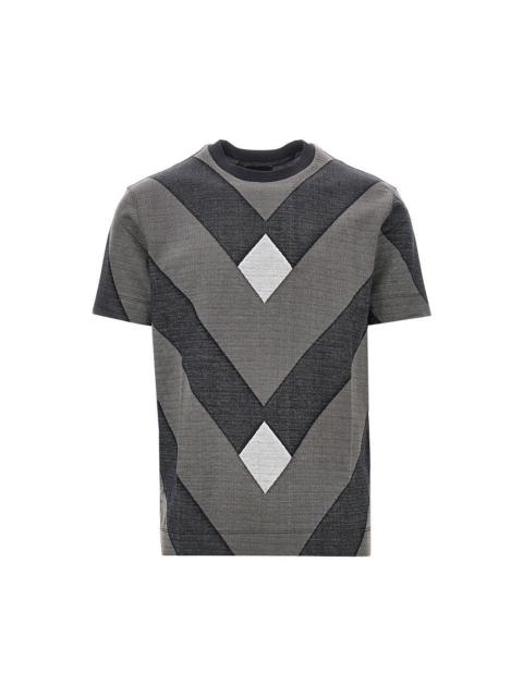 EMPORIO ARMANI JACQUARD JERSEY T-SHIRT