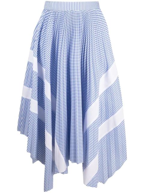 Palm Angels pinstriped asymmetric skirt