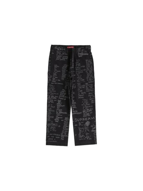 Supreme Supreme Gonz Poems Chino Pant Black