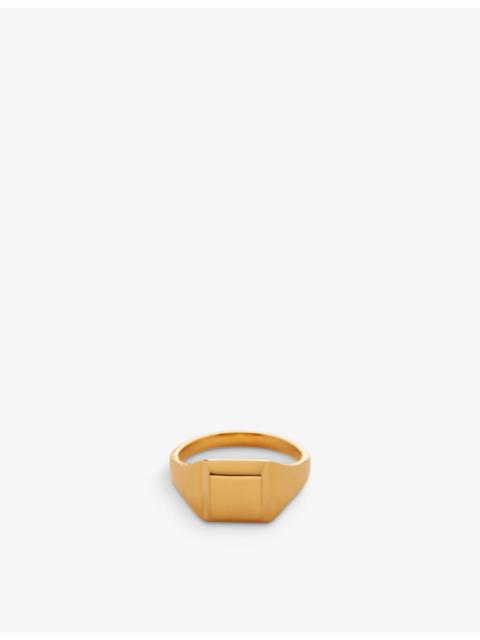 MONICA VINADER Signature 18ct yellow gold-plated vermeil sterling-silver signet ring
