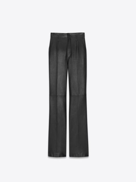 high waisted pants in lambskin
