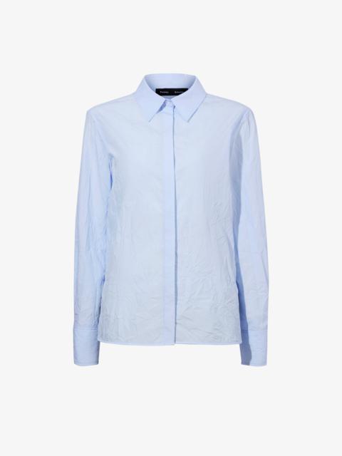 Allen Shirt in Crinkled Cotton Gabardine