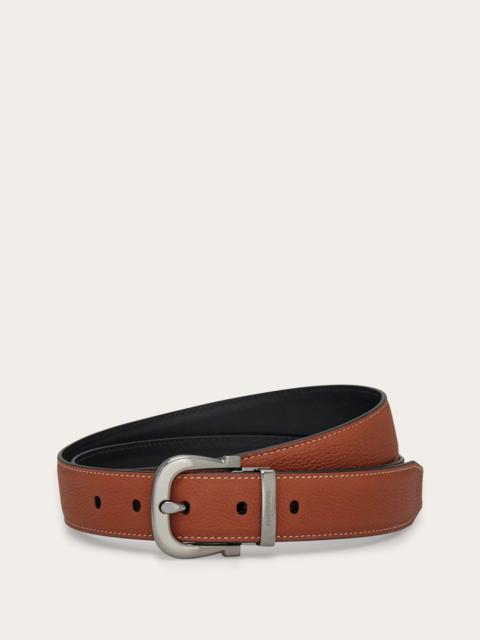 FERRAGAMO Reversible and adjustable Gancini belt