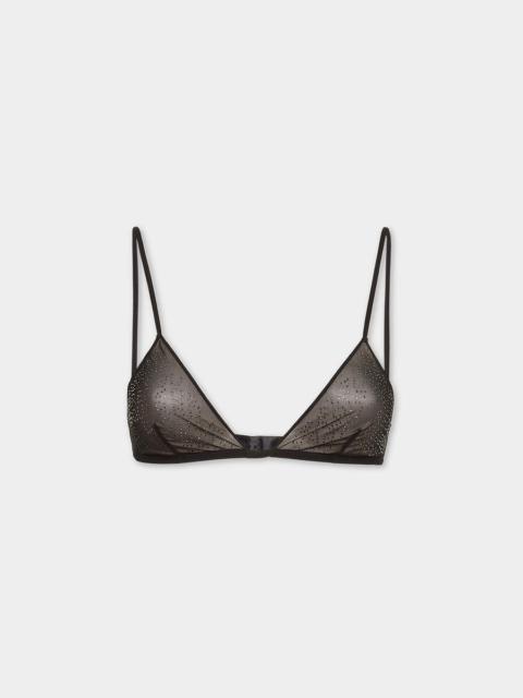 DSQUARED2 LOGO TULLE TRIANGLE BRA