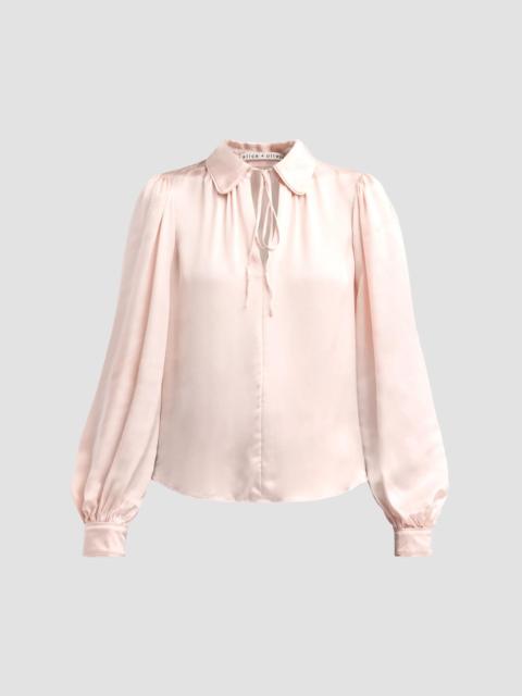 Alice + Olivia Women's Roanne Tie-Front Blouse - Blush