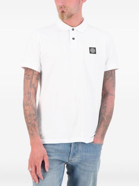Stone Island pique short-sleeve polo shirt