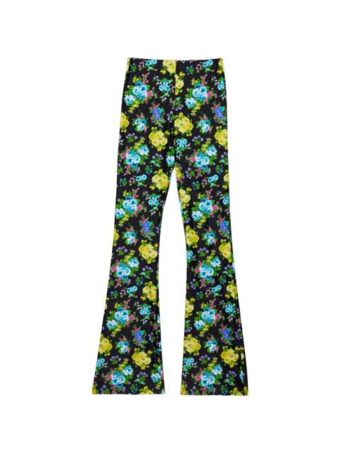 MSGM floral flared trousers