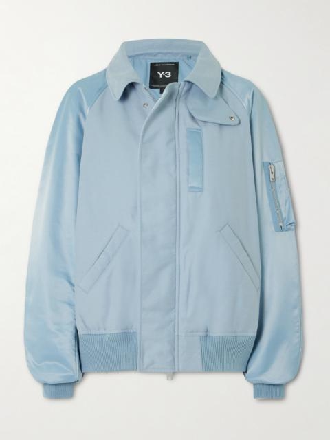 Y-3 + Y-3 Sateen And Flannel Bomber Jacket