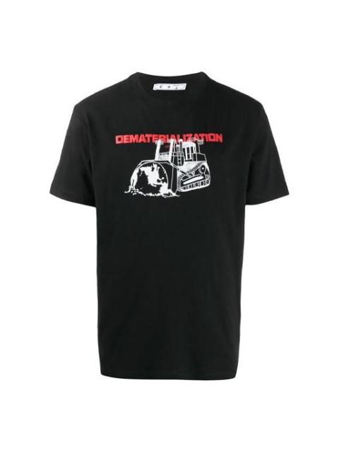 Off-White Off-White SS21 Round Neck Printing Short Sleeve Black OMAA027R21JER0061025