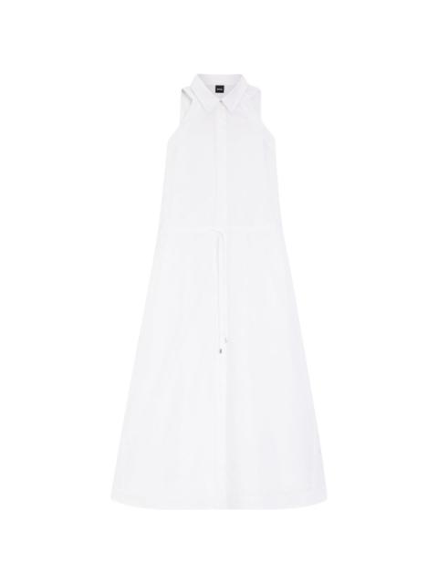 BOSS collared drawstring midi dress