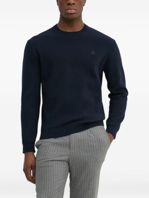 BOSS logo-embroidered crew-neck sweater
