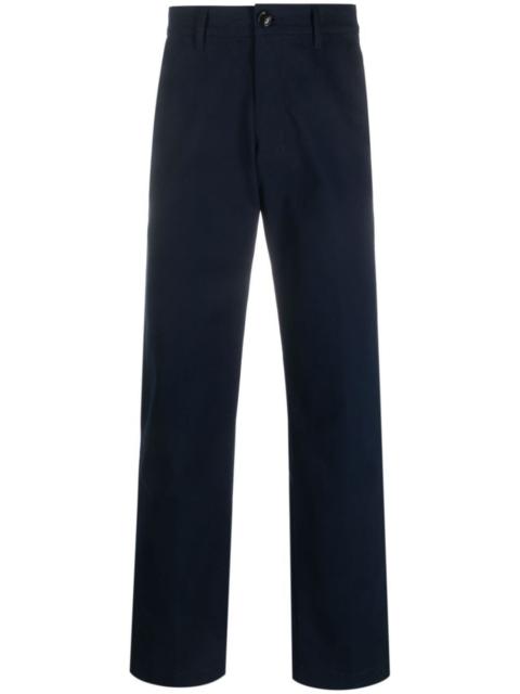 straight-leg cotton trousers