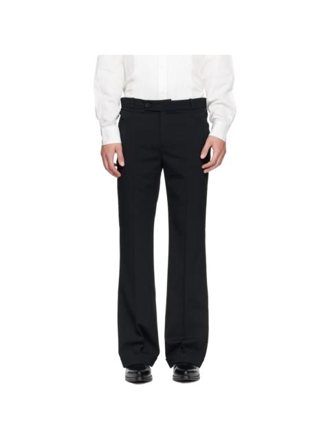ERNEST W. BAKER Black Cuffed 70's Trousers