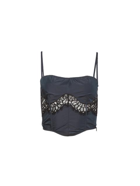 Fleur du Mal Nylon & Lace Bustier