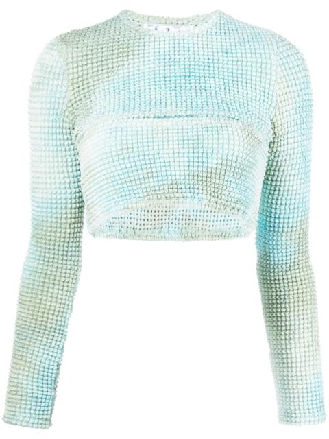 Off-White Double tie-dye cut-out top
