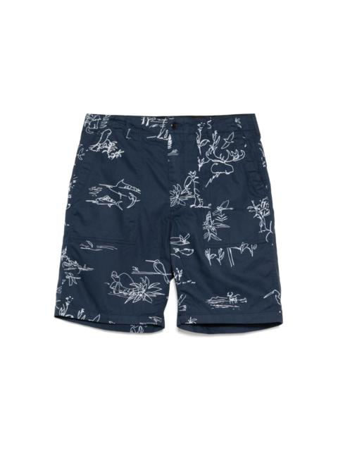 Engineered Garments graphic-printed shorts