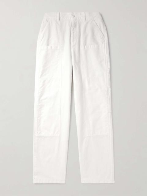 Straight-Leg Cotton Cargo Trousers