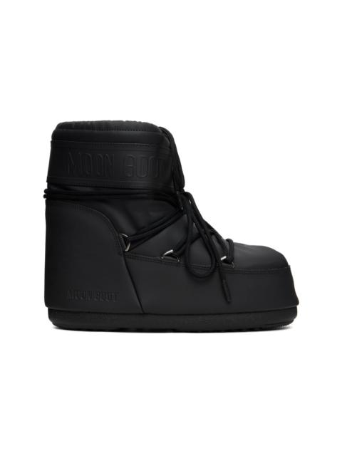 MOON BOOT Black Icon Low Rubber Boots