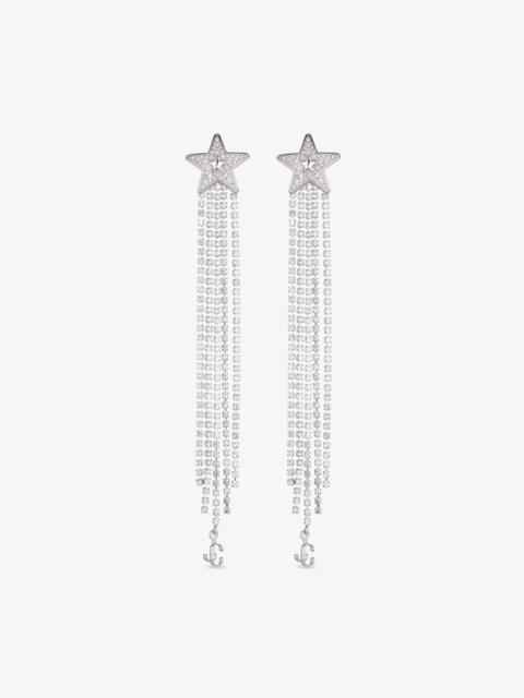 JIMMY CHOO Star Fringe Earrings
Silver Star Fringe Earrings with Swarovski Crystals