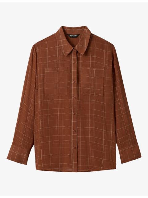 WHISTLES Checked Long-Sleeved Woven Shirt