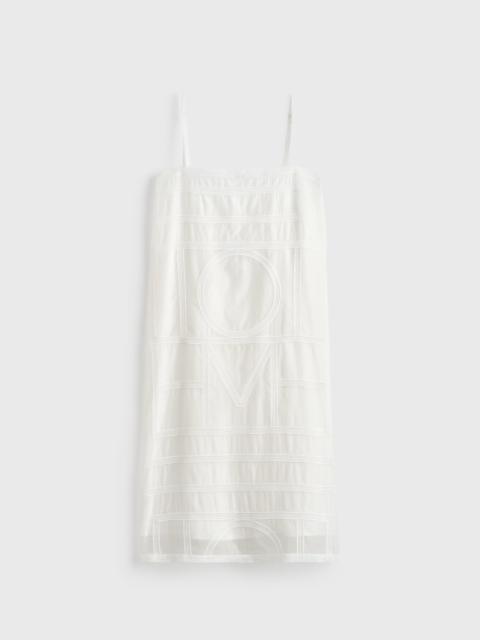 TOTEME Monogram cotton voile dress white