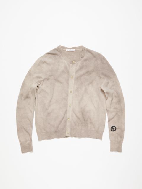 Crew neck cardigan - Vintage beige