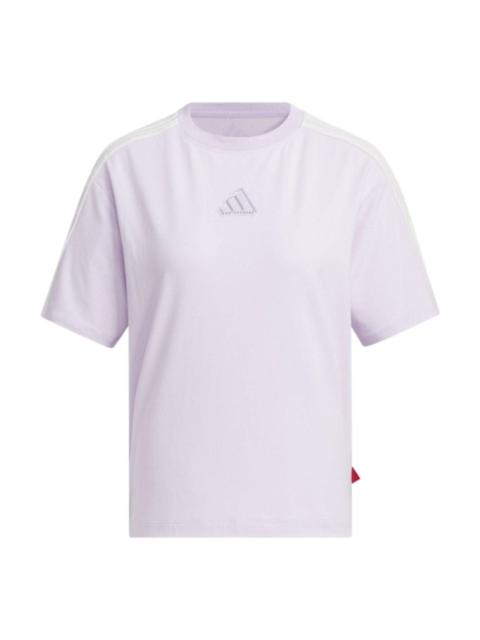 adidas (WMNS) adidas Lunar New Year T-Shirt 'Purple' JZ4159