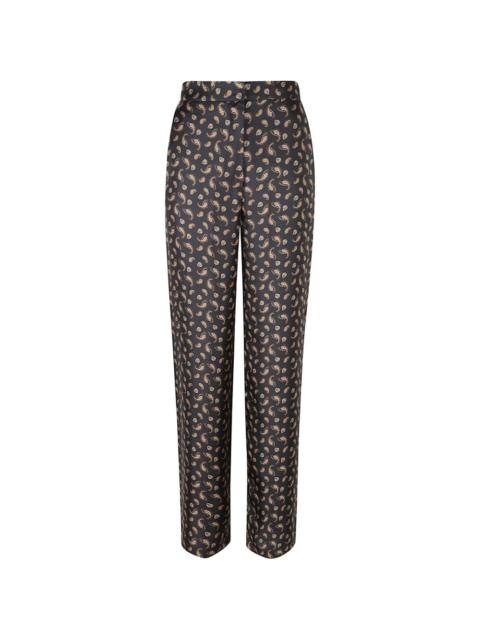 Max Mara paisley-print silk trousers