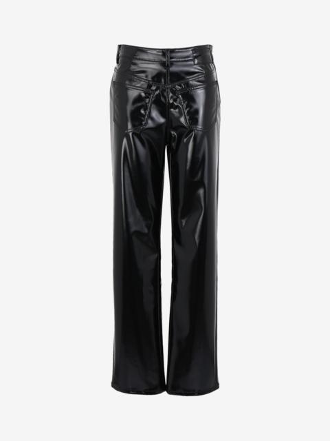MM6 Maison Margiela Back-to-back faux leather trousers