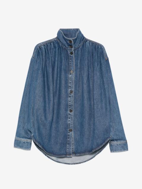 IRO Julie button high-neck denim jacket