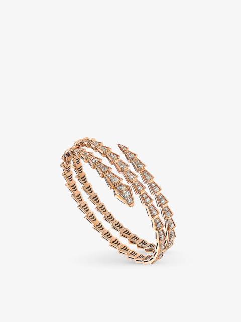 Serpenti Viper 18ct rose-gold and 5.42ct brilliant-cut diamond bracelet