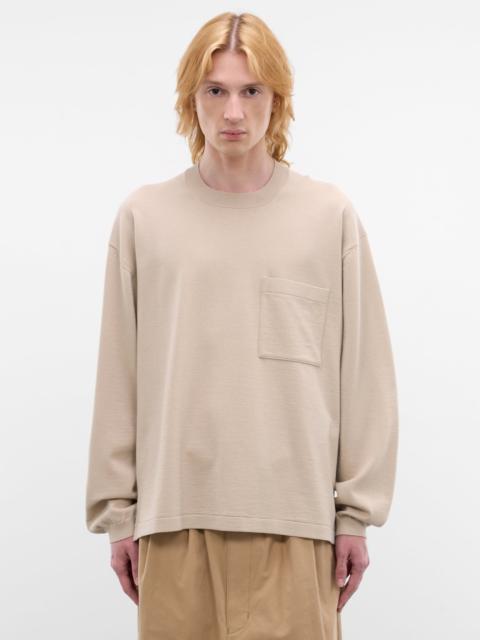 Comme des Garçons Homme Beige Wool-Cotton Knit Sweater