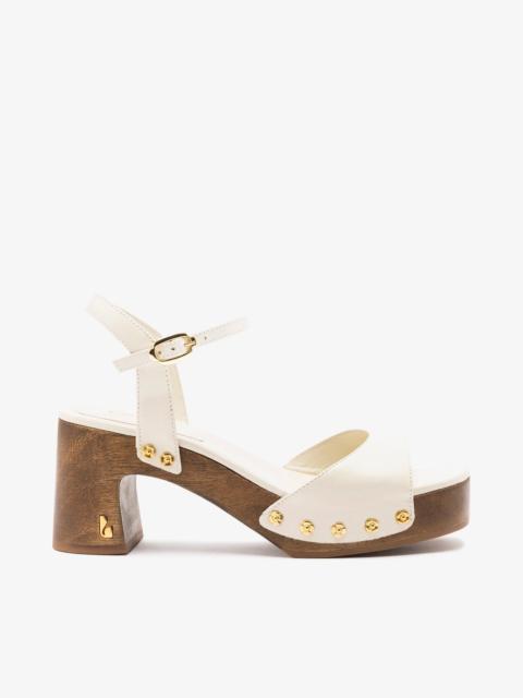 Larroudé Willow Sandal Ivory Leather