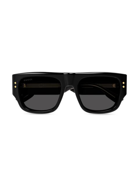 GUCCI Men's Nouvelle Vague 54MM Square Acetate Sunglasses - Black