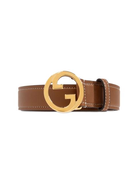GUCCI Caramel leather Gucci Blondie belt