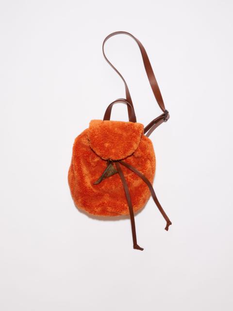 Acne Studios Furry fleece backpack - Orange
