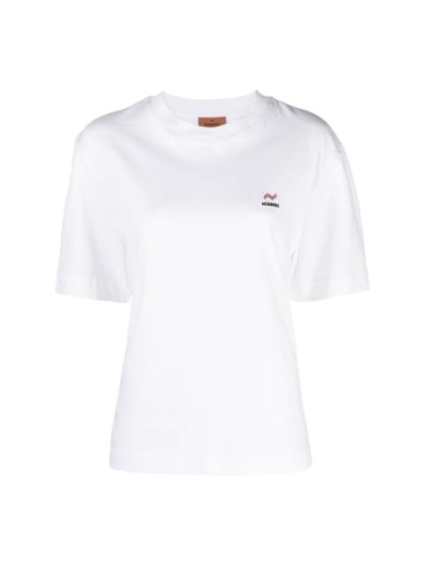 logo-embroidered cotton T-shirt