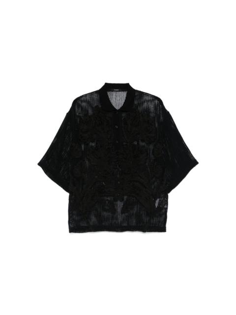 TAAKK embroidered mesh polo shirt