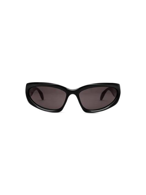 BALENCIAGA Swift Oval Sunglasses in Black