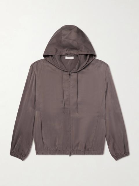 AMOMENTO Satin Hooded Jacket