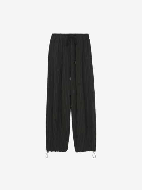 The Frankie Shop Rilton Drawstring Pants - Black/White Pinstripe