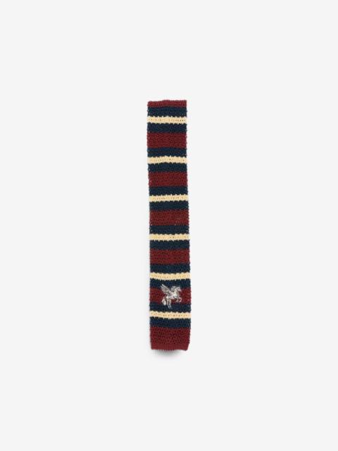 Etro logo-embroidered stripe-pattern tie