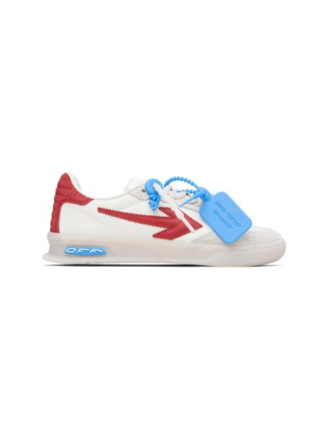 Off-White White & Red New Slim Sneakers
