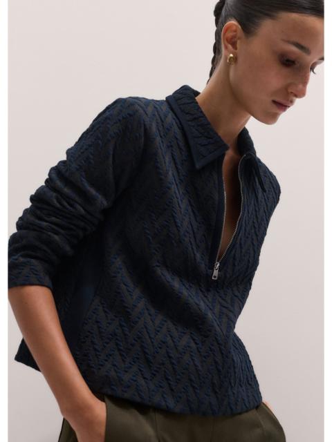 ME+EM Zip Neck Swing Top